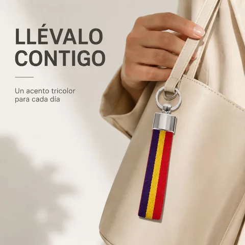 LLAVERO BANDERA ESPAÑA DE CINTA ELÁSTICA