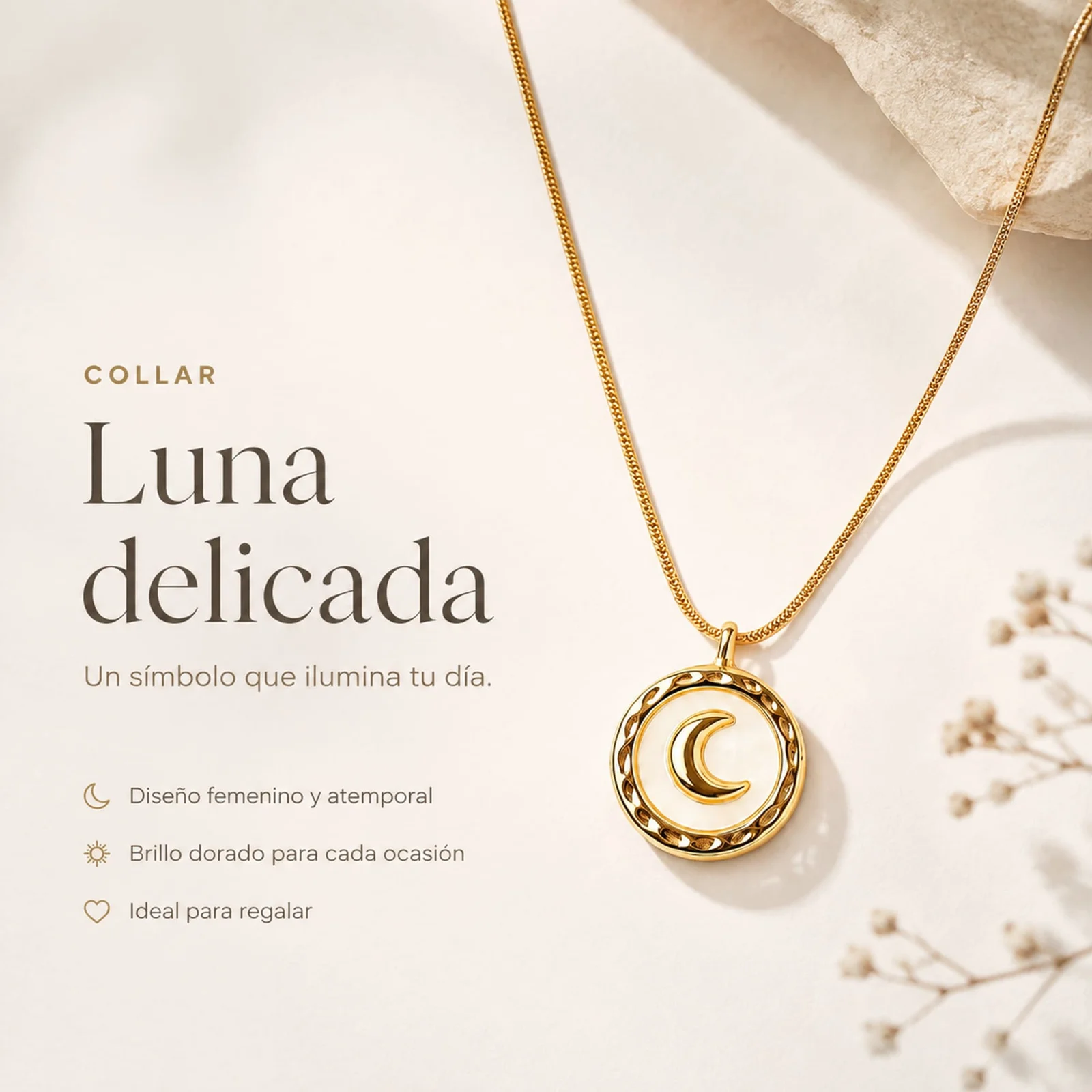 COLLAR ACERO INOXIDABLE CON SOBRE