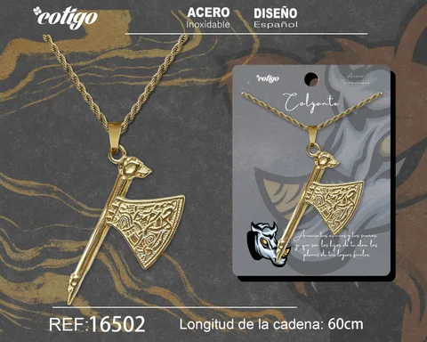 COLGANE HOMBRE ACERO COLOR DORADO
