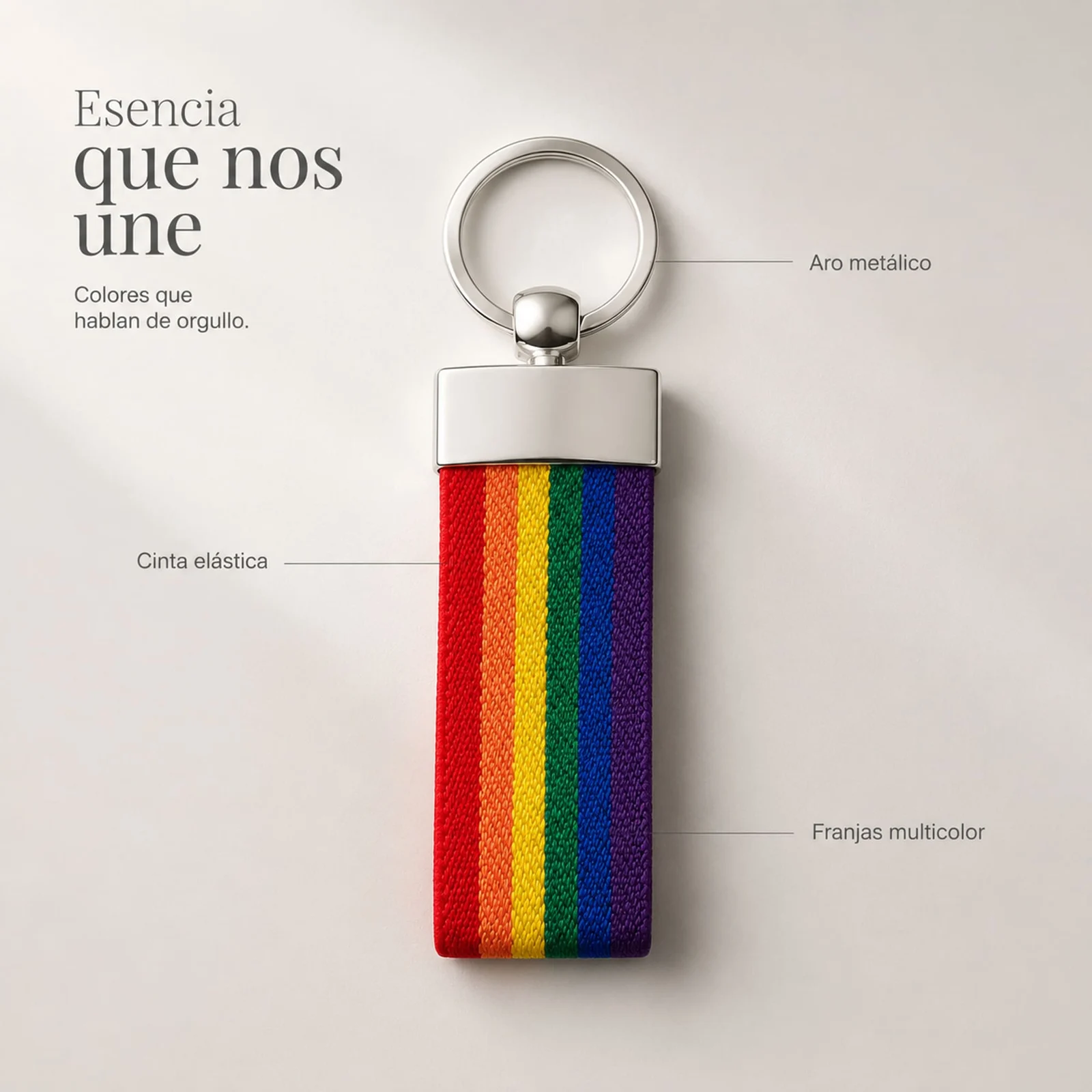 LLAVERO BANDERA ESPAÑA DE CINTA
