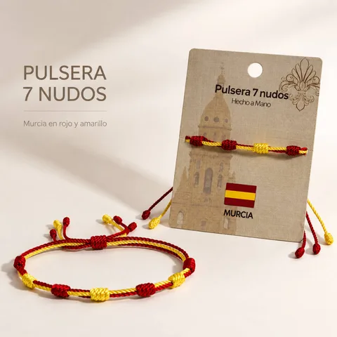PULSERA 7 NUDOS DE BANDERA DE  MURCIA