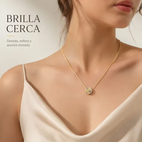 COLGANTE CHAPADO ORO 14K CON CIRCONITA