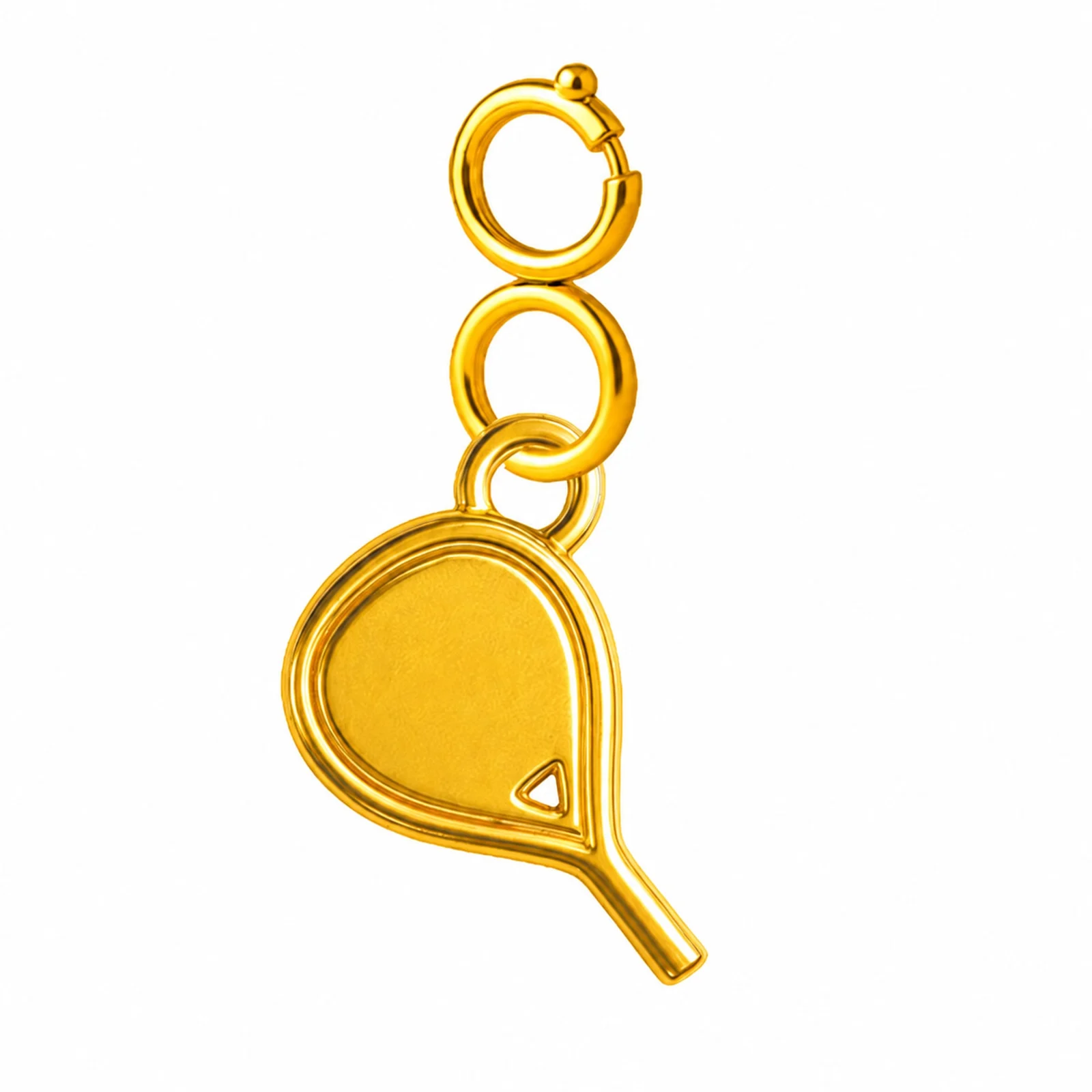 CHARM ACERO DORADO CHAPADO ORO 14 K-CON CIERRE