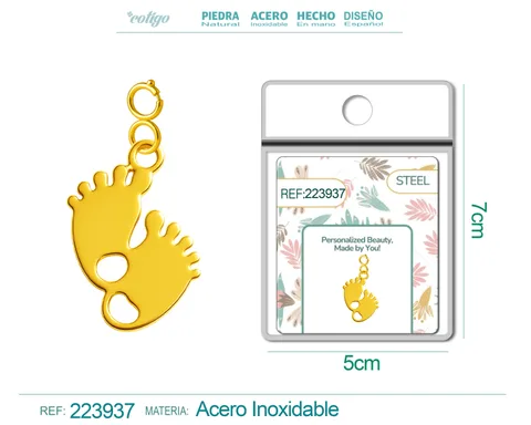 CHARM ACERO INOXIDABLE COLOR DORADO -CON CIERRE