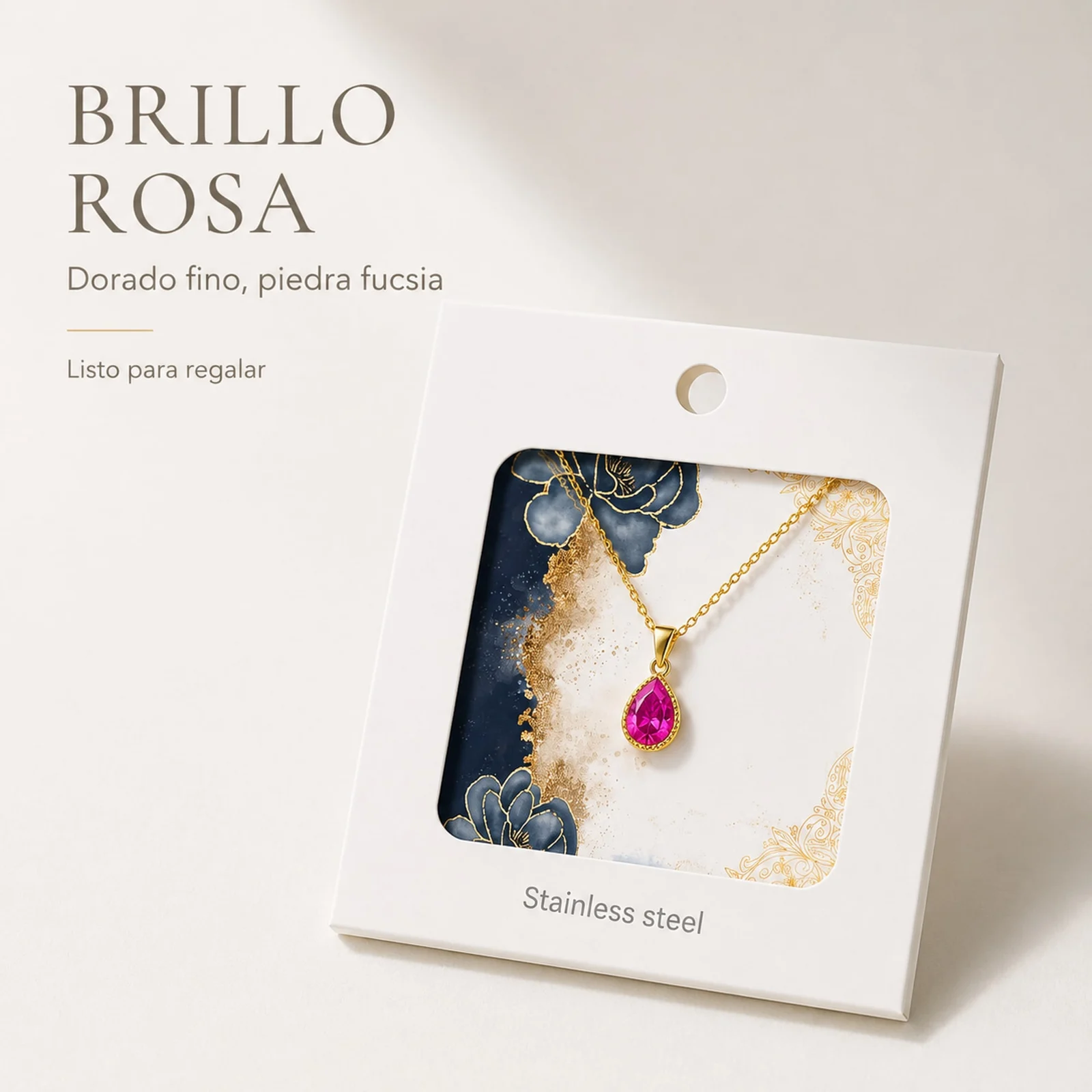 24751- COLGANTE CHAPADO ORO 14K CON CIRCONITA