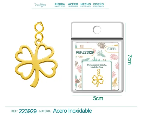 CHARM ACERO INOXIDABLE COLOR DORADO -CON CIERRE