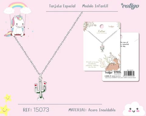 COLLAR NIÑA ACERO COLOR PLATEADO