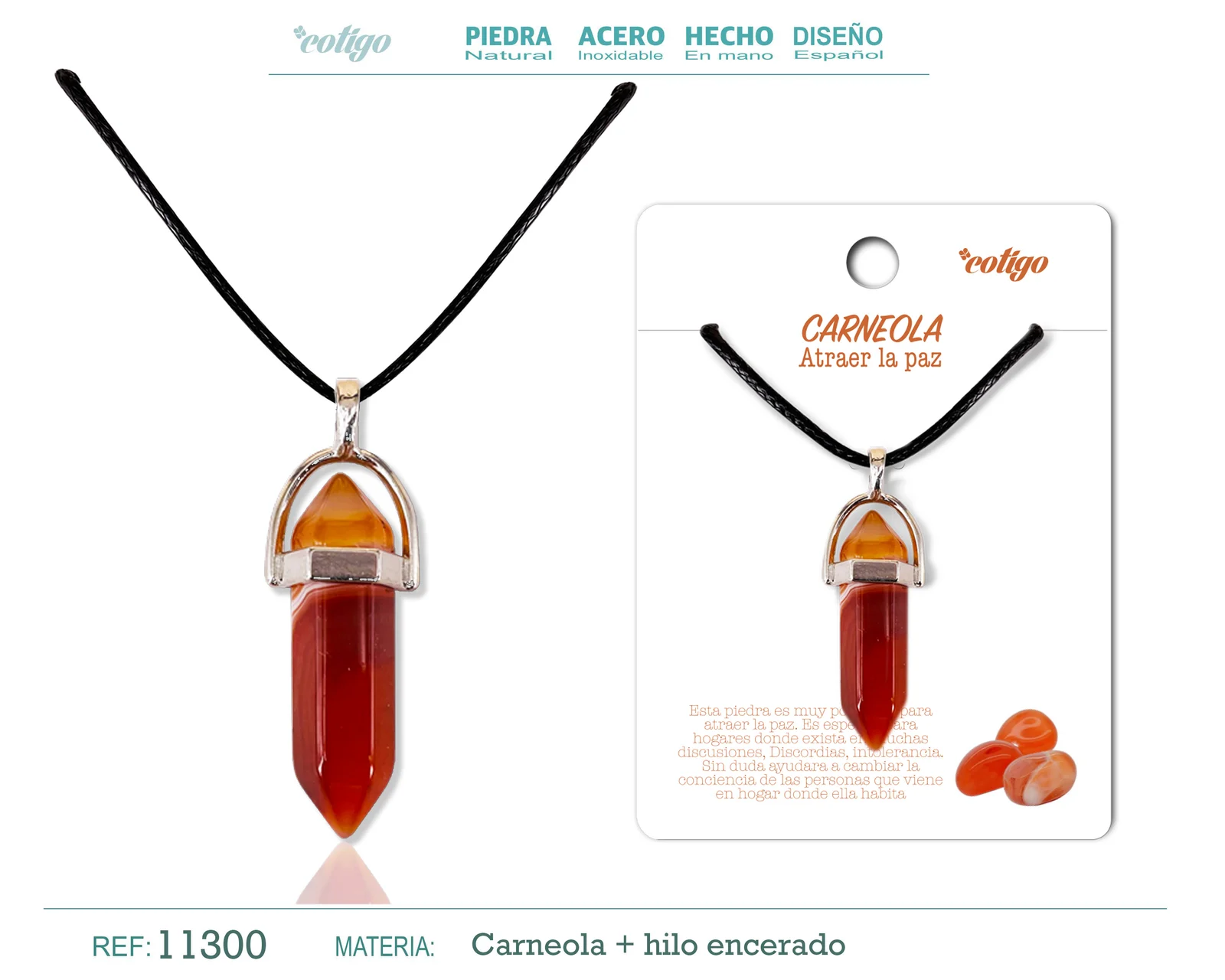 COLGANTE PUNTO AGATA ROJA