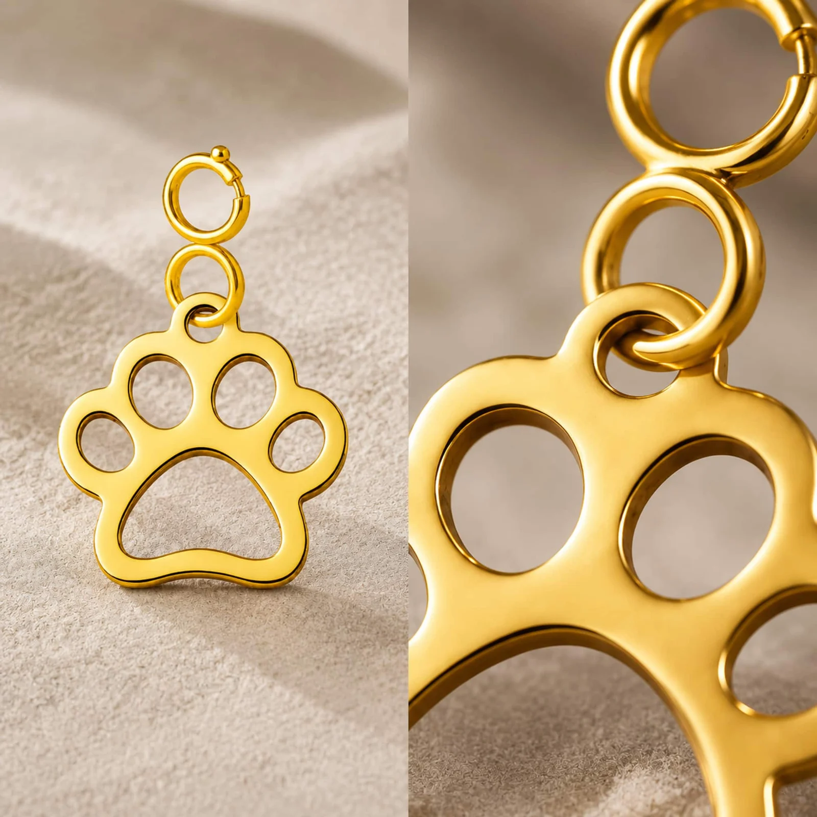 CHARM ACERO INOXIDABLE COLOR DORADO -CON CIERRE