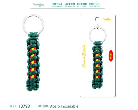 LLAVERO CUERDA CON ARO ACERO