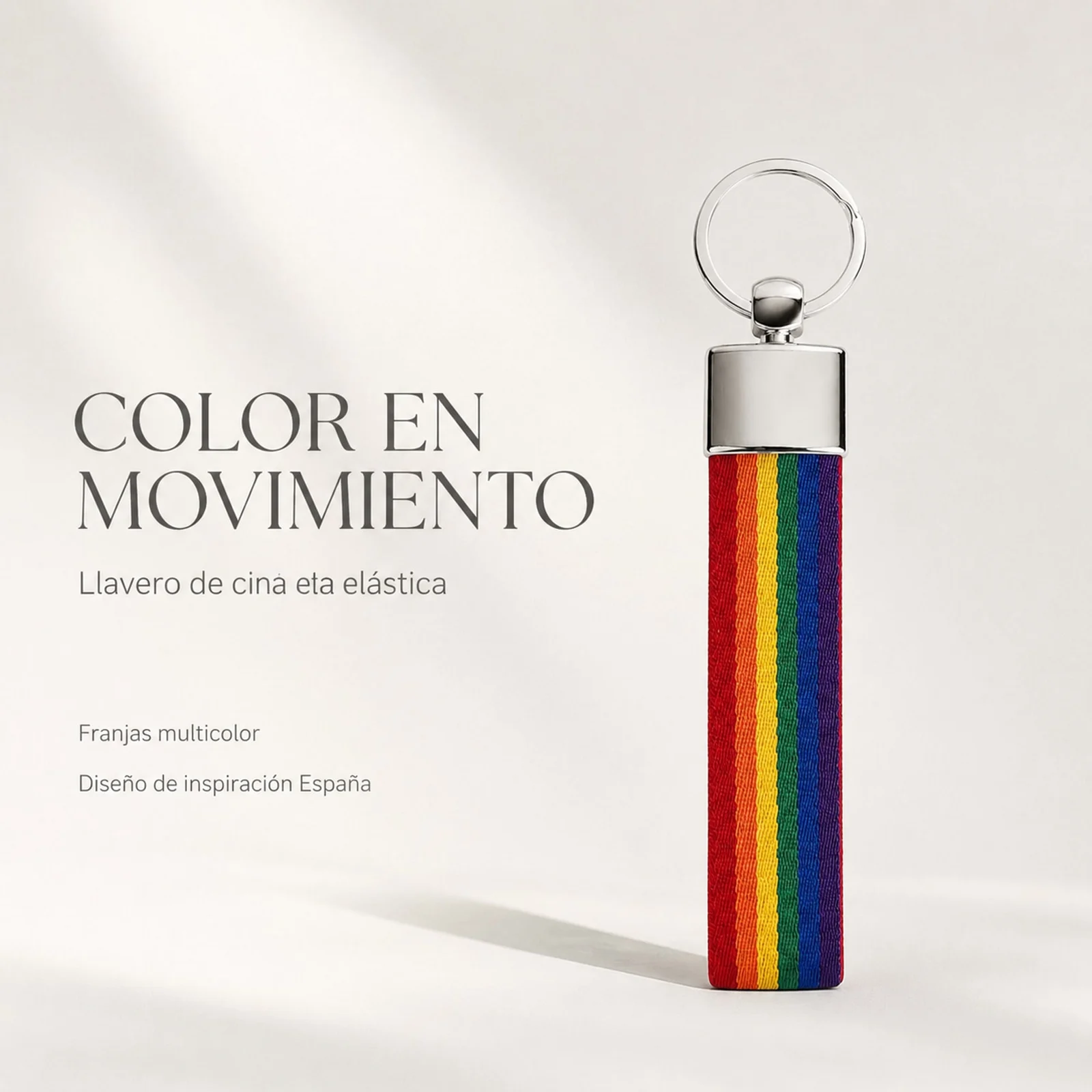 LLAVERO BANDERA ESPAÑA DE CINTA ELÁSTICA