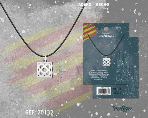 COLGANTE FLOR DE BARCELONA ACERO PLATEADO