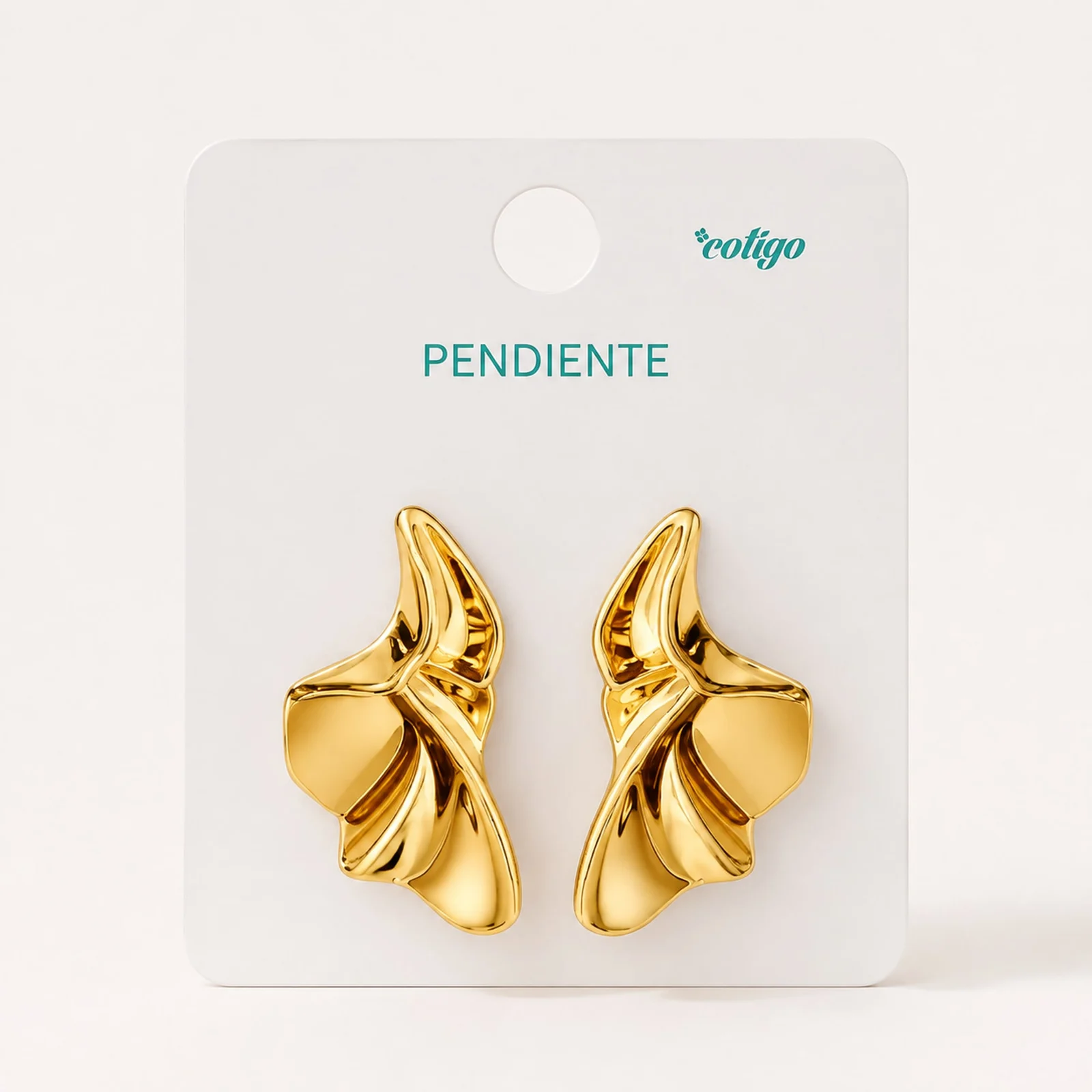 Pendiente de Plástico Metalizado