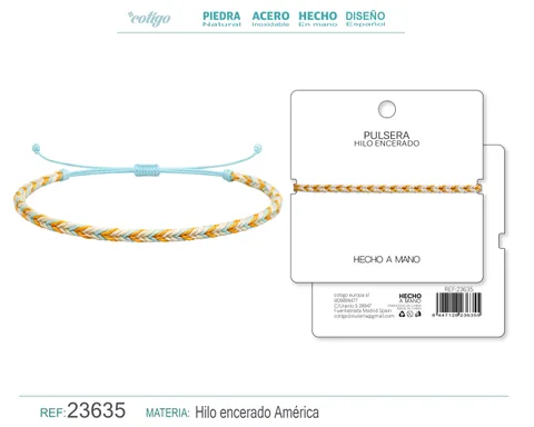 PULSERA HILO ENCERADO