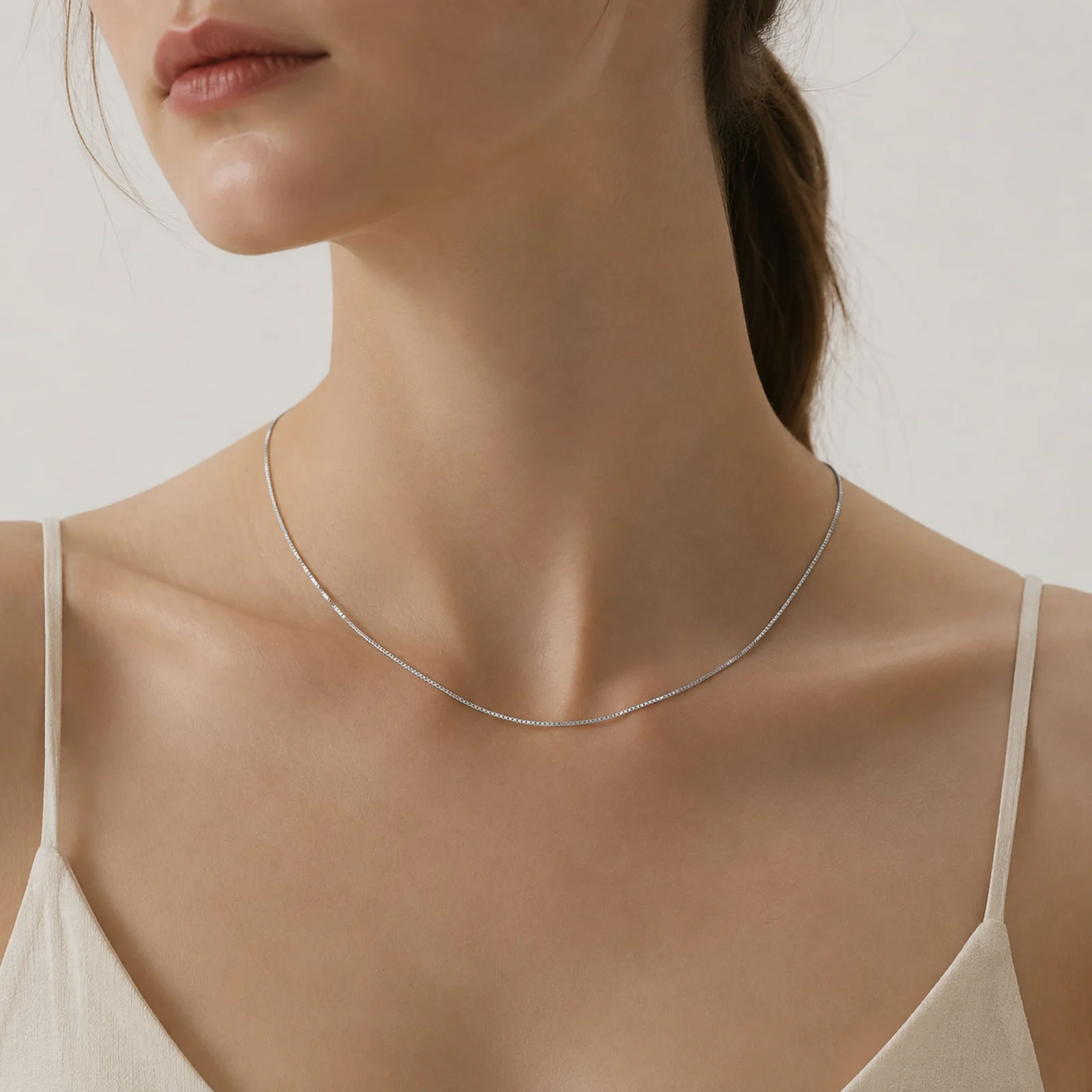 COLLAR DE CADENA ACERO PLATEADO