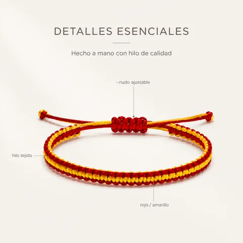 Pulsera Bandera España de Hilo Destino