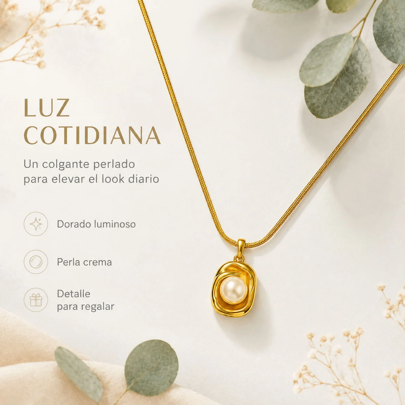 COLLAR ACERO INOXIDABLE CON SOBRE