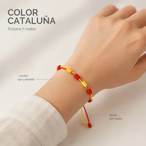 PULSERA 7 NUDOS DE BANDERA DE  CATALUÑA