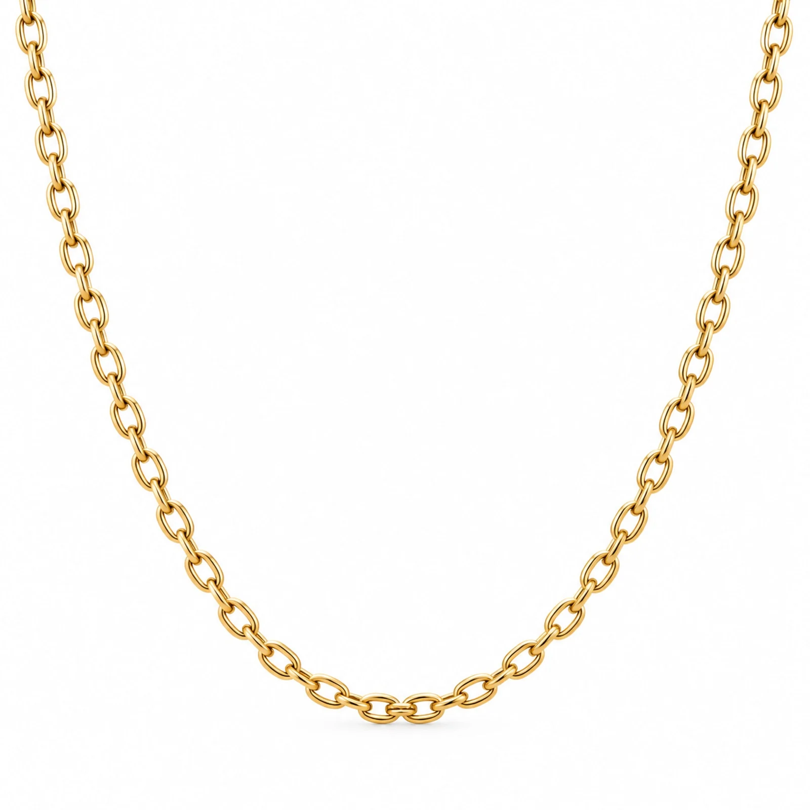 COLLAR DE CADENA ACERO DORADO