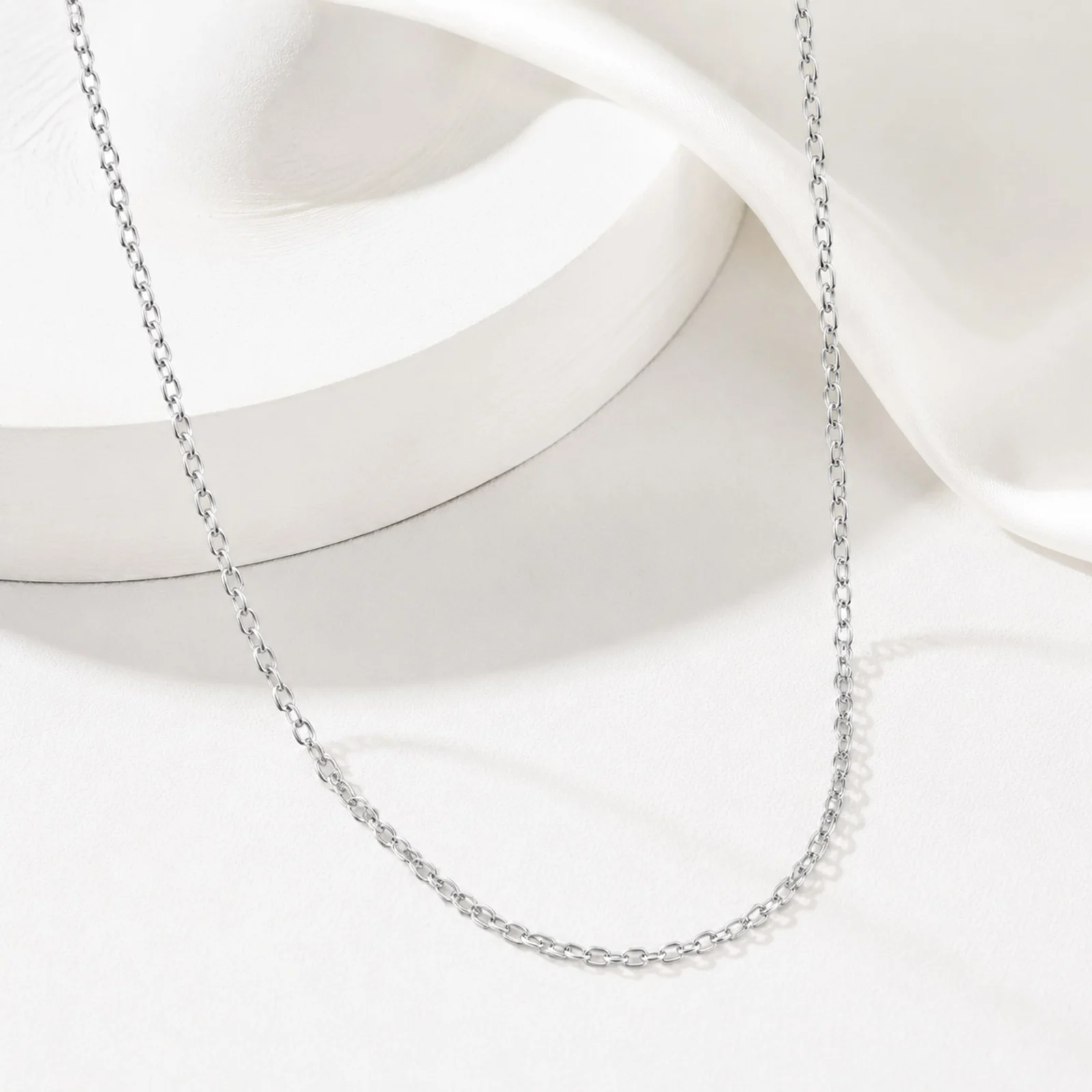 COLLAR DE CADENA ACERO PLATEADO