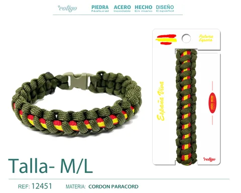 PULSERA PARACORD TRENZADO TALLA PEQUENA