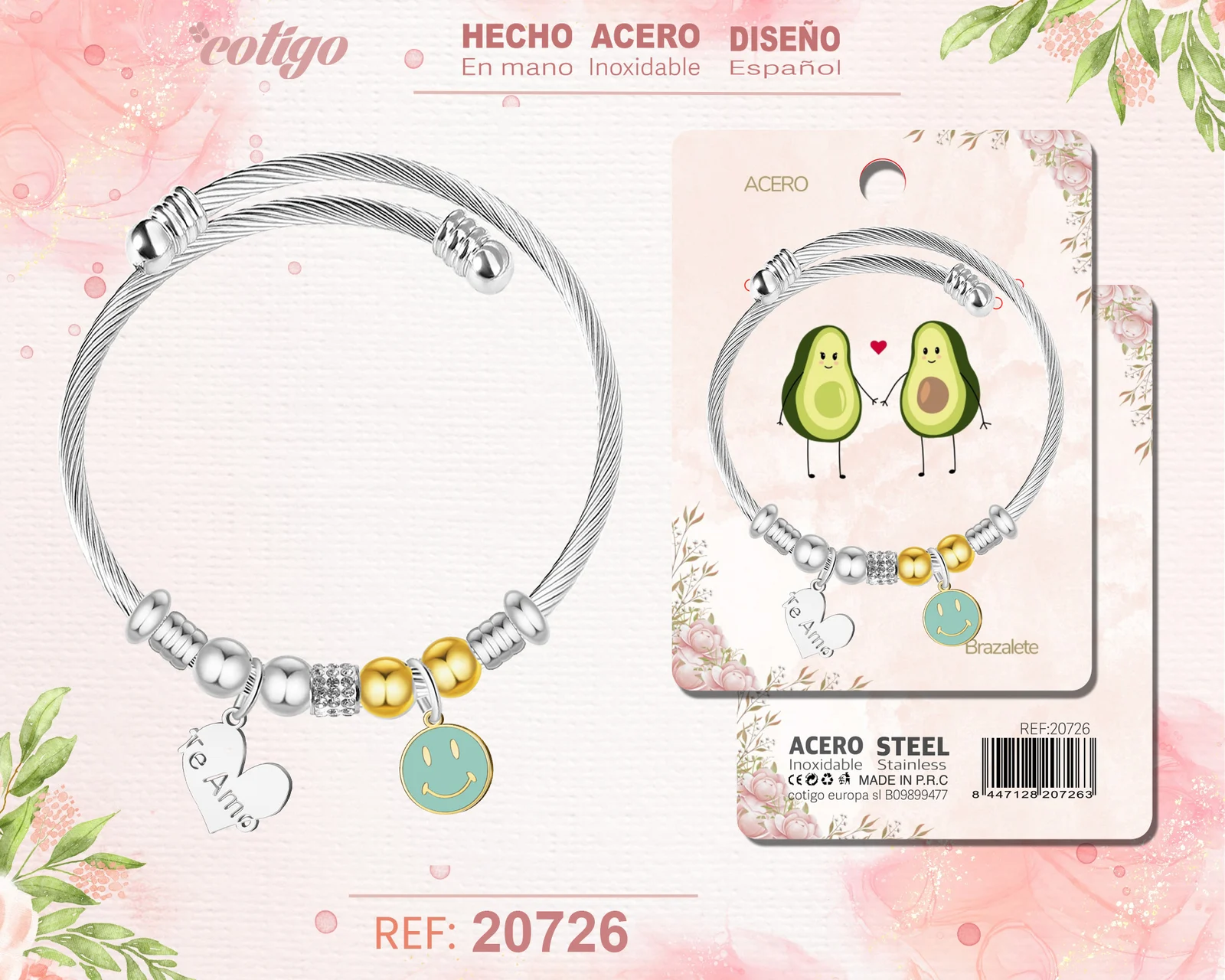 BRAZALETE ACERO PARA AMOR