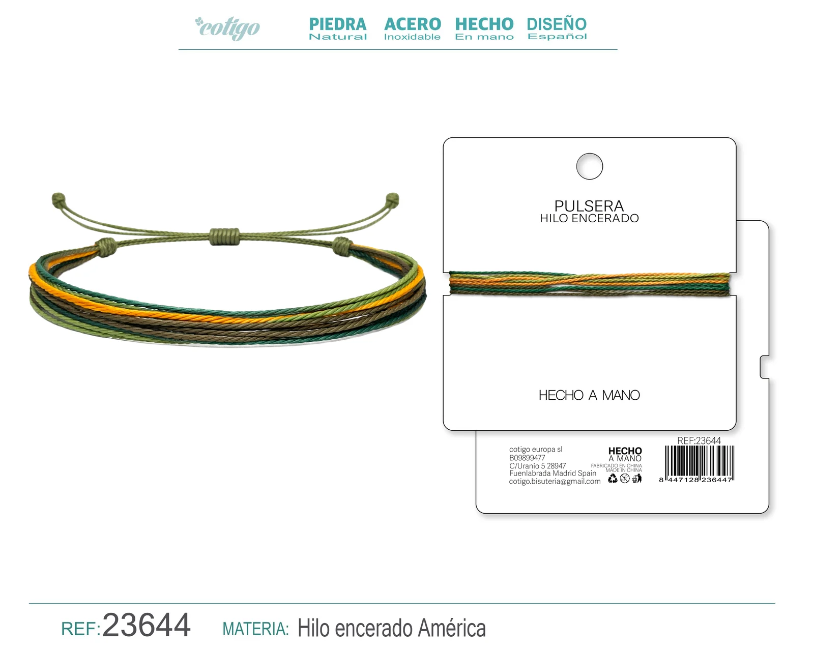 PULSERA HILO ENCERADO
