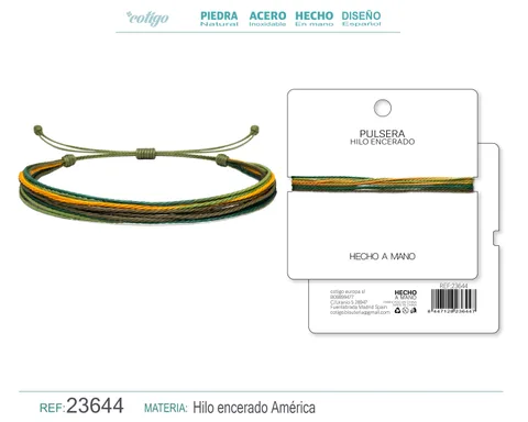 PULSERA HILO ENCERADO