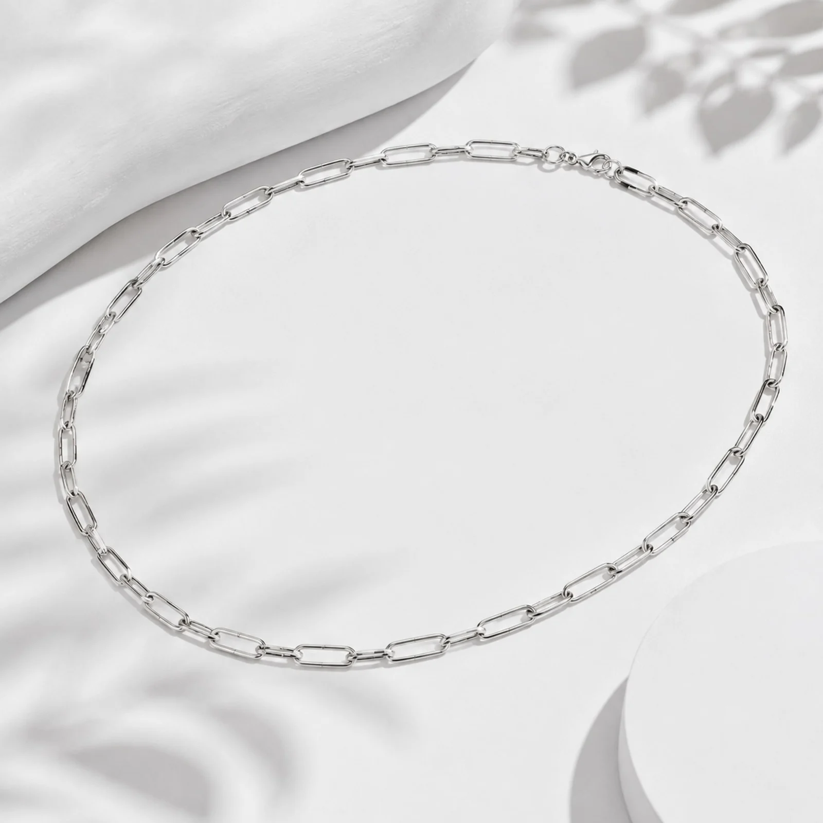 COLLAR DE CADENA ACERO PLATEADO