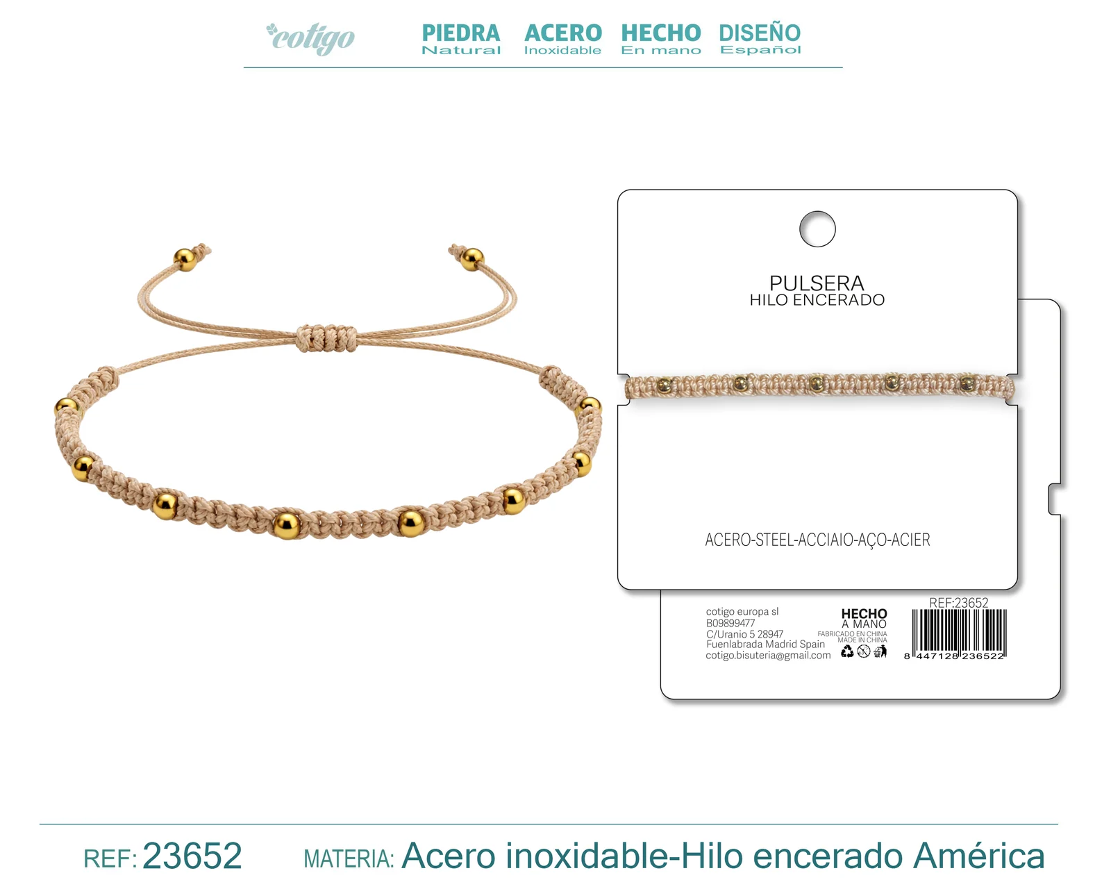 PULSERA HILO ENCERADO