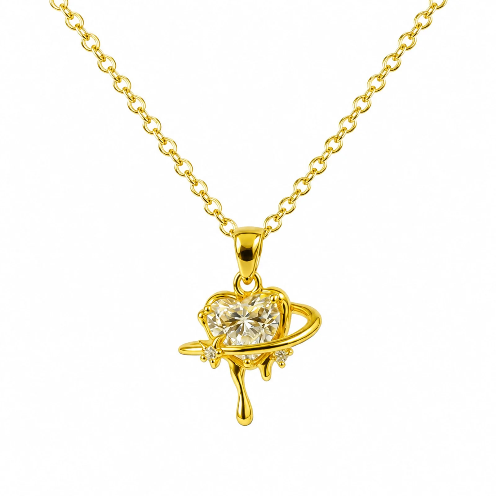 COLGANTE CHAPADO ORO 14K CON CIRCONITA
