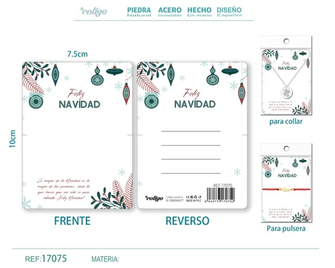 TARJETA DE NAVIDAD PARA BISUTERIA
