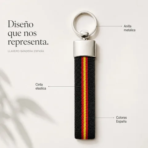 LLAVERO BANDERA ESPAÑA DE CINTA ELÁSTICA