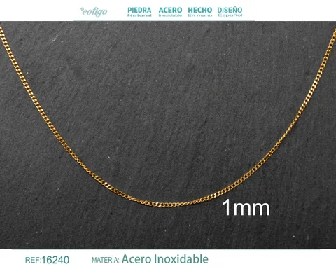 COLLAR DE CADENA ACERO DORADO