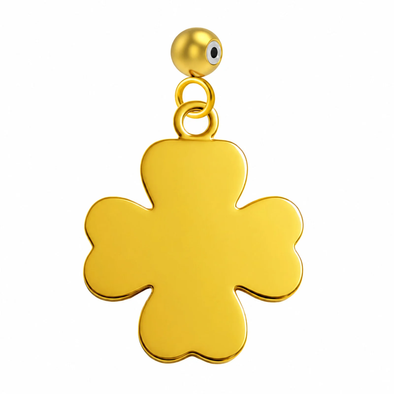 CHARM ACERO INOXIDABLE COLOR DORADO -CON BOLA DE GOMA