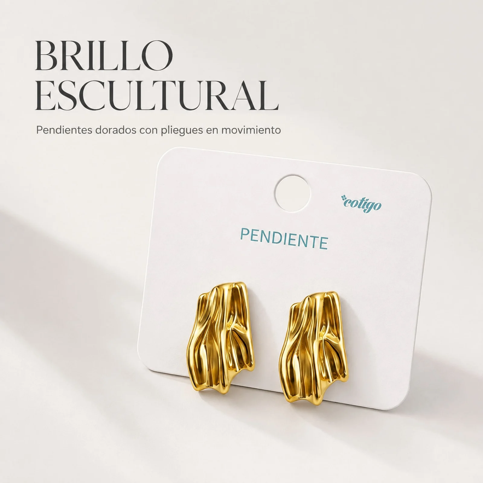 Pendiente de Plástico Metalizado
