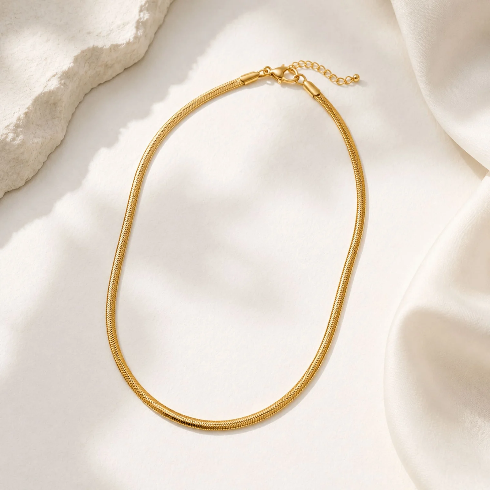COLLAR DE CADENA ACERO DORADO