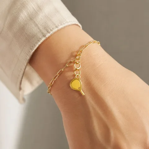 CHARM ACERO DORADO CHAPADO ORO 14 K-CON CIERRE
