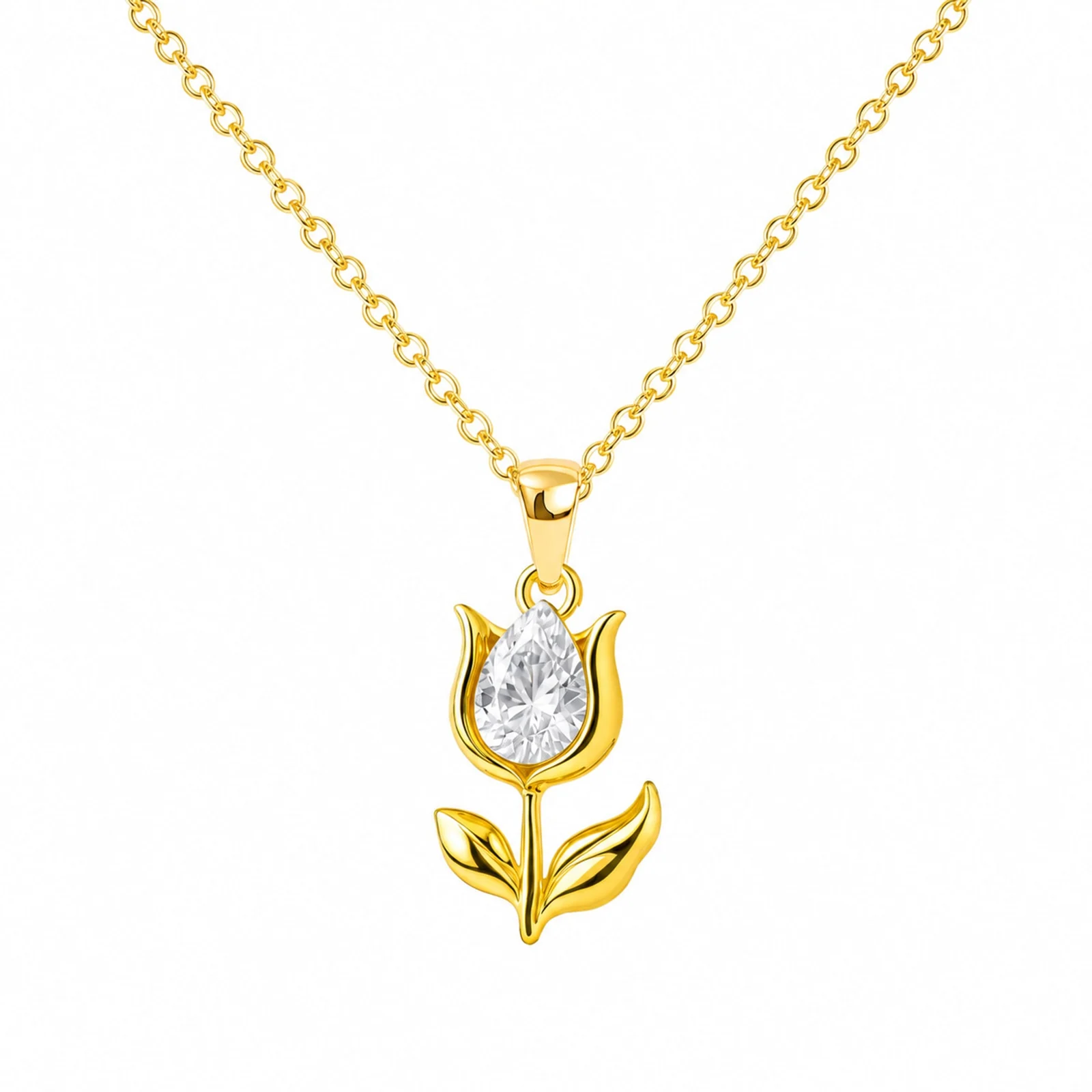 COLGANTE CHAPADO ORO 14K CON CIRCONITA