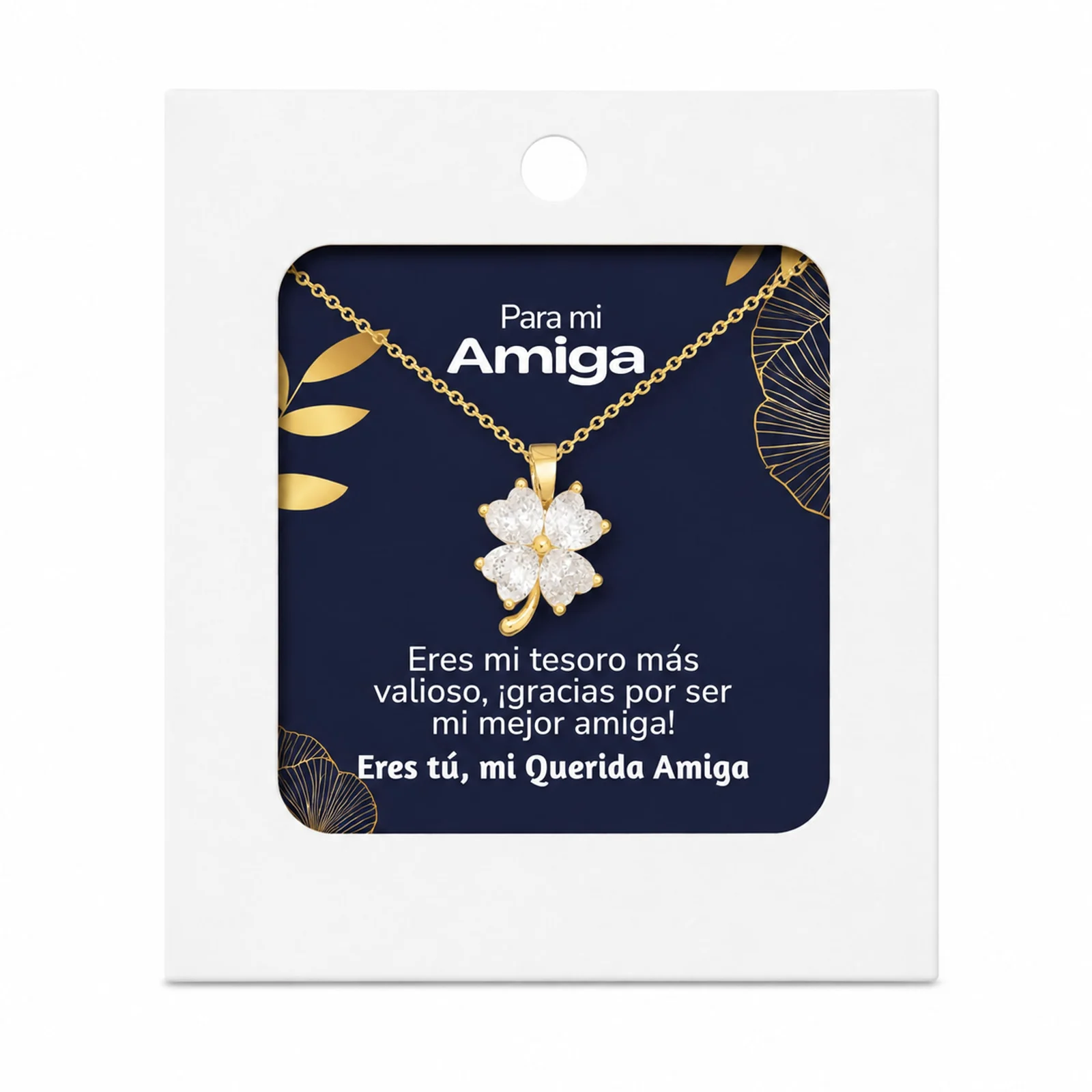 COLLAR ACERO CON CIRCONITA PARA REGALAR A  AMIGA