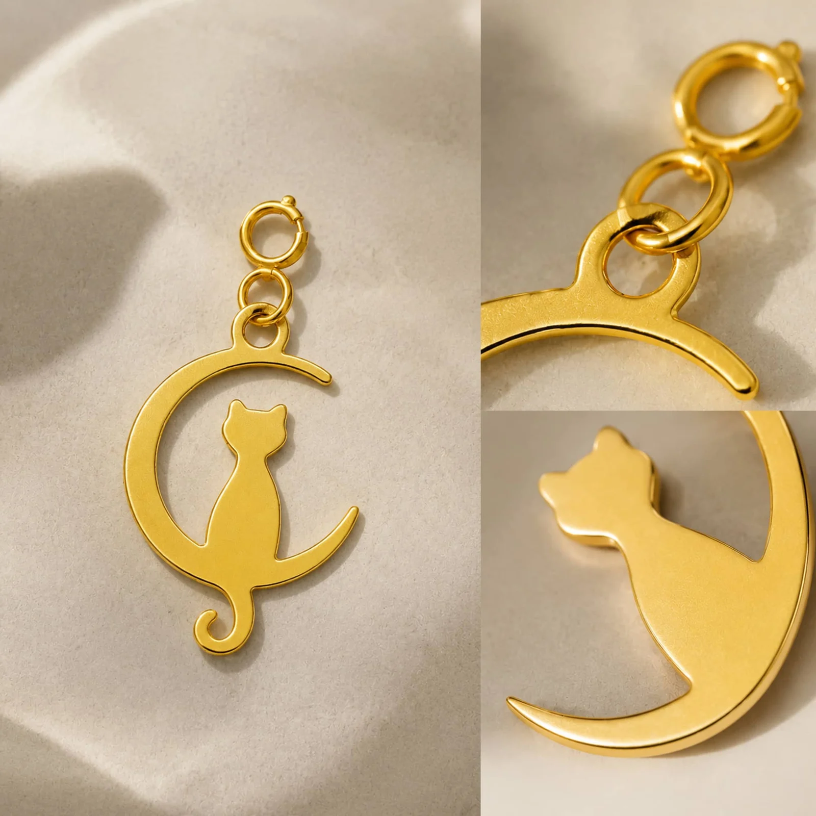 CHARM ACERO INOXIDABLE COLOR DORADO -CON CIERRE