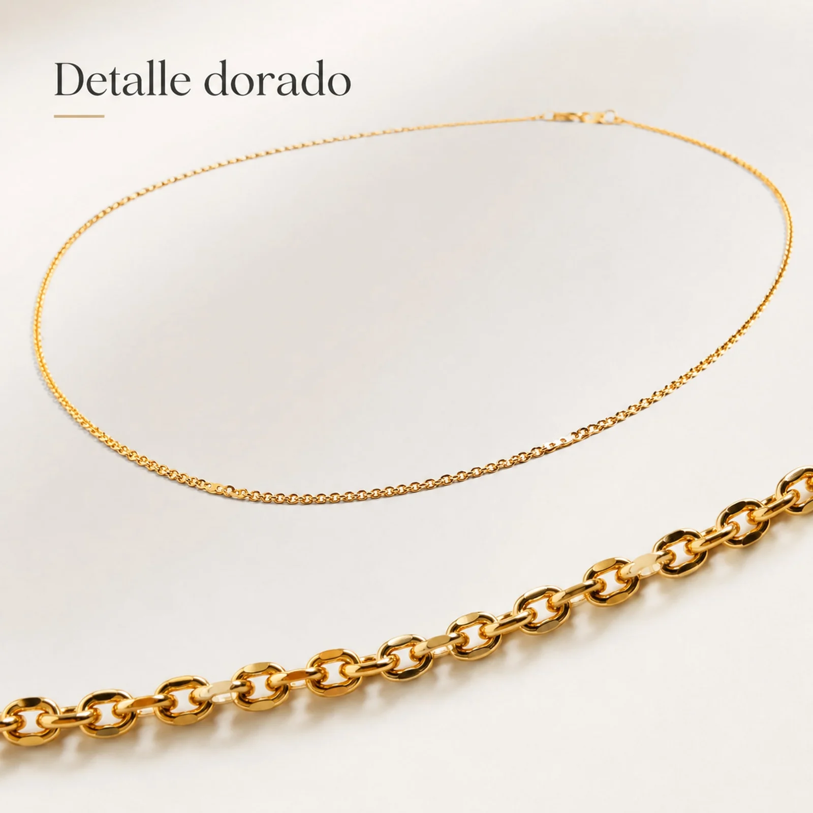 COLLAR DE CADENA ACERO DORADO