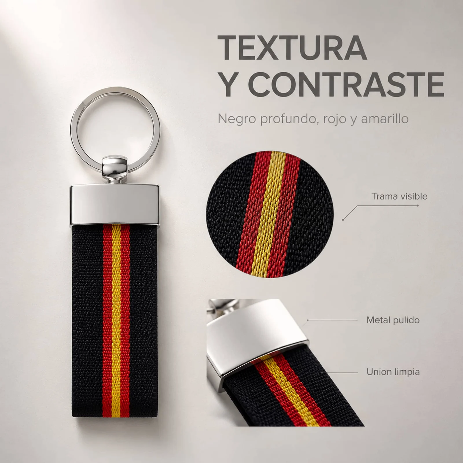 LLAVERO BANDERA ESPAÑA DE CINTA