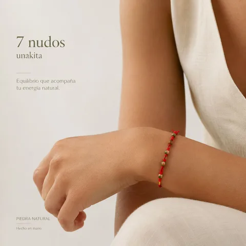 PULSERA 7 NUDOS CON  UNAKITA 4MM