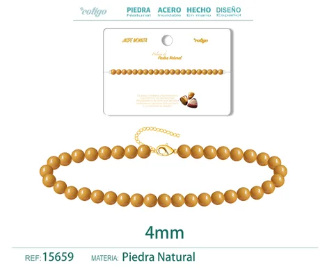 PULSERA JASPE MOKAITA 4MM