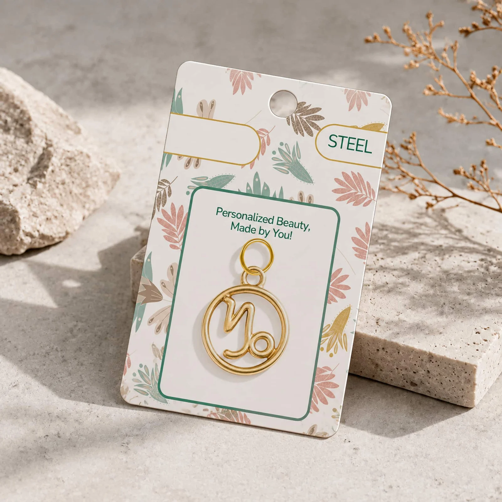 CHARM DE ZODÍACO CAPRICÓRNIO ACERO COLOR DORADO