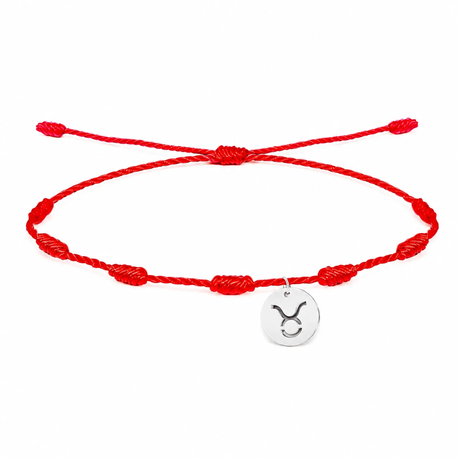 PULSERA 7 NUDOS CON TAURO ACERO. COLOR PLATEADO