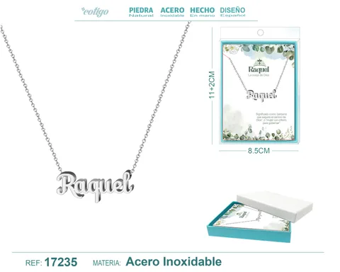 COLLAR RAQUEL ACERO COLOR PLATEADO