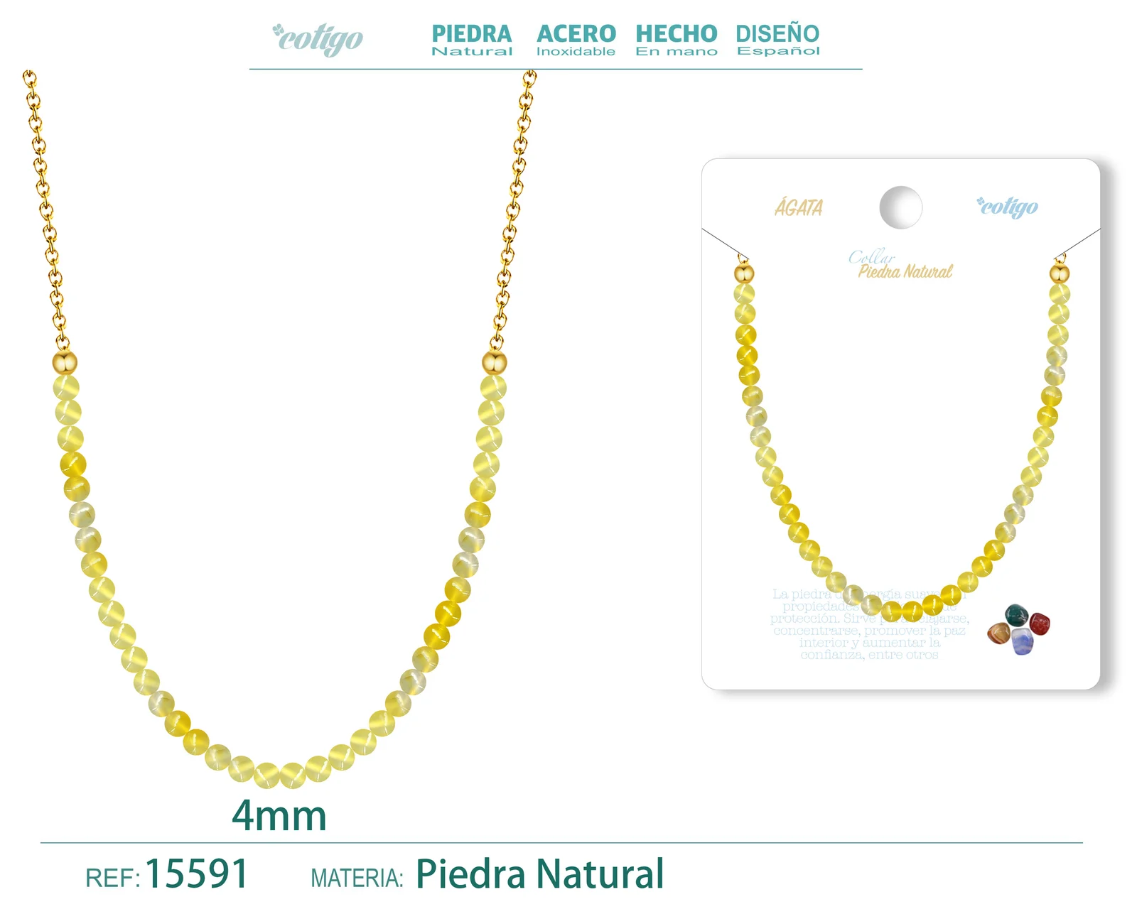 COLLAR AGATA 4MM