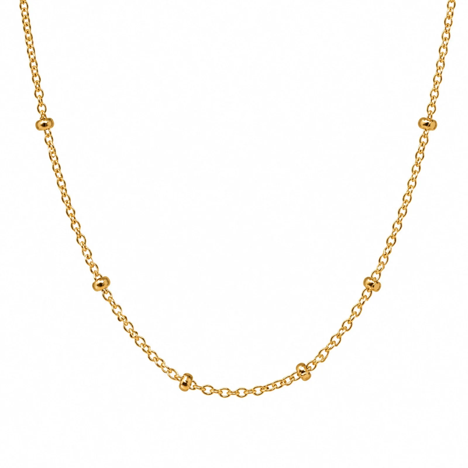 COLLAR DE CADENA ACERO DORADO